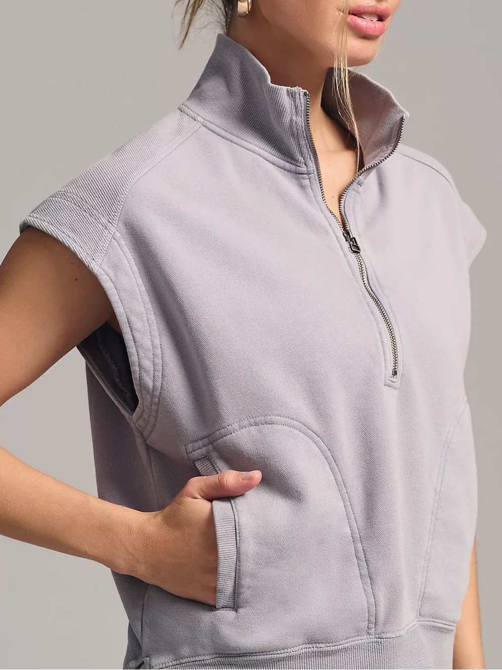 Daily Practice by Anthropologie Lounge Half-Zip Top